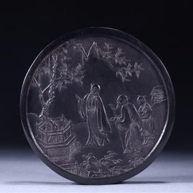 A piece of oil smoke ink emblem