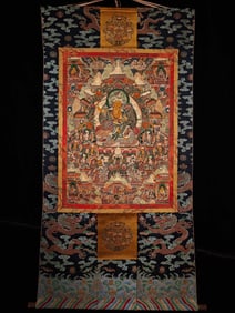 A Ming Dynasty thangka "Manjushri Bodhisattva"