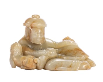 A Qing Dynasty Hetian jade figure