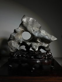 A piece of Taihu Lake stone Wenfang Shanzi in the Qing Dynasty