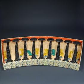 Qing Dynasty agarwood ruyi ornament set