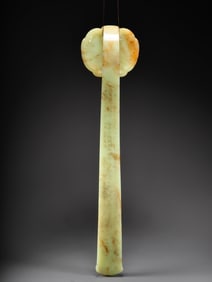 A piece of Qing Dynasty Hetian jade auspicious celebration is more than good