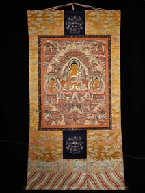One Ming Dynasty thangka "Shakyamuni Buddha"