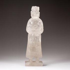 A crystal figure of the Qing Dynasty