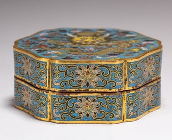 A piece of cloisonné lid box from the Qing Dynasty
