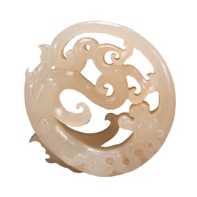 A piece of Hetian jade wall in the Qing Dynasty