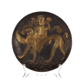 A silver-gilt plate of the Liao Dynasty