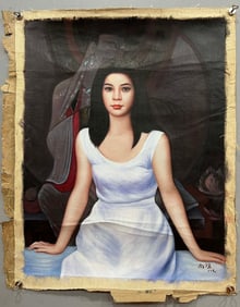 An oil painting of Jin Shangyi's figures