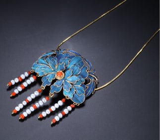 A dotted peony flower dual-purpose model