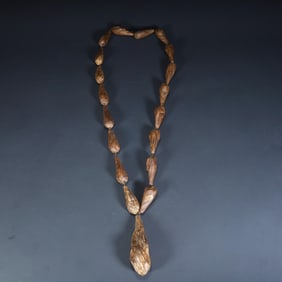 Hainan insect leak agarwood necklace
