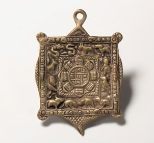 A bronze medal from the Qing Dynasty Tibet
