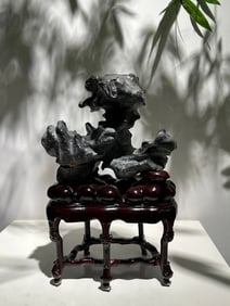 A piece of Qing Dynasty Lingbi stone study room