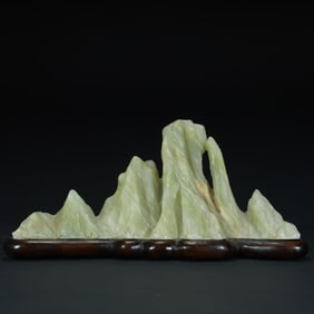 Qing Dynasty Xiuyu "Shanzi" pen holder