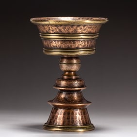A Qing Dynasty copper cup