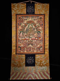 A Ming Dynasty thangka "Green Tara"