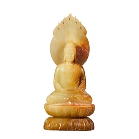 A piece of ancient Buddha statue