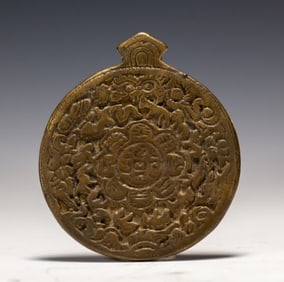 A bronze medal from the Qing Dynasty Tibet