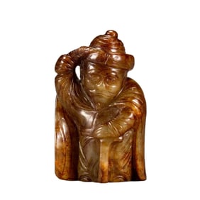 A piece of ancient jade figure ornament