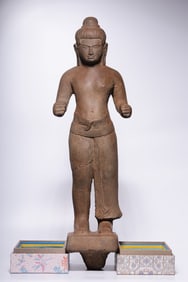 A stone carved Buddha statue of Nanchuan