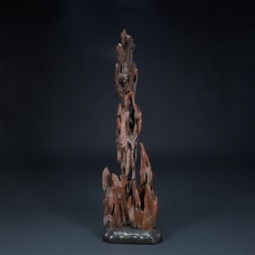 Qing Dynasty agarwood mountain ornament