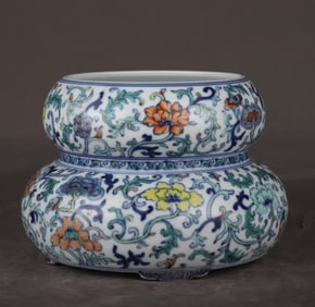 A Qing Qianlong Doucai entwined flower