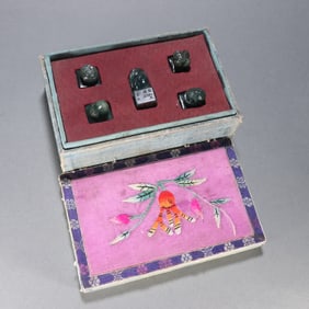 A set of Qing Dynasty Shoushan stone seals