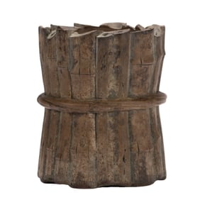 A purple sand pen holder of the Qing Dynasty