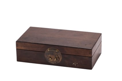 A wooden box from the Qing Dynasty