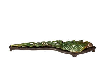 A Qing Dynasty jasper ruyi