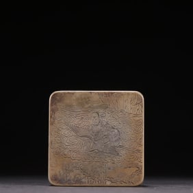 A piece of Xingshun style copper tire carving Shouxian picture room ink cartridge