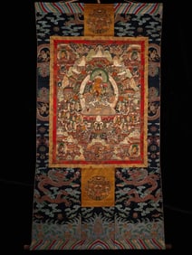 A Ming Dynasty thangka "Puxian Bodhisattva"