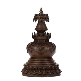A bronze pagoda of the Qing Dynasty