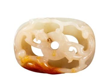 An ancient jade dragon pattern tile