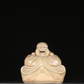 A piece of white porcelain Maitreya in the Dehua kiln of the Qing Dynasty