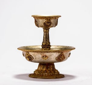 A silver gilt cup from the Qing Dynasty