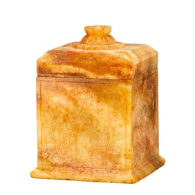 A piece of ancient jade relic box