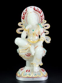 An ancient jade Buddha statue