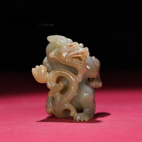 A piece of Han Dynasty jade beast