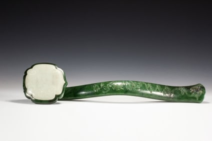 A Qing Dynasty jasper ruyi