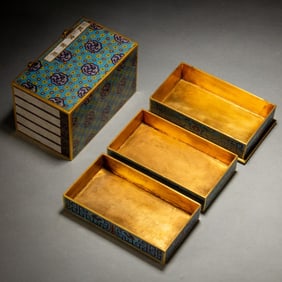 A piece of Qing Dynasty cloisonné box