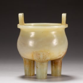 A Qing Dynasty Hetian jade furnace