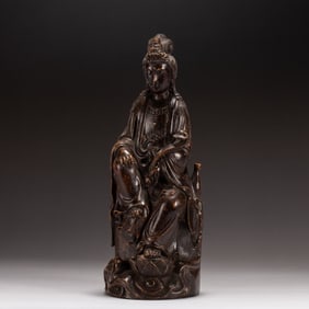 A Qing Dynasty agarwood Buddha statue