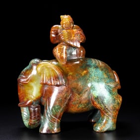 A Han Dynasty jade elephant