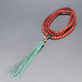 A Qing Dynasty Nanhong 108 Buddha bead