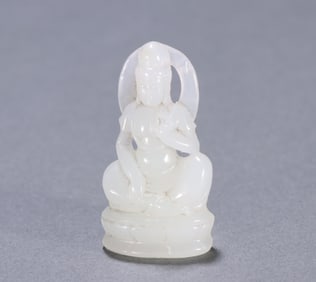 A Hetian jade Guanyin pendant