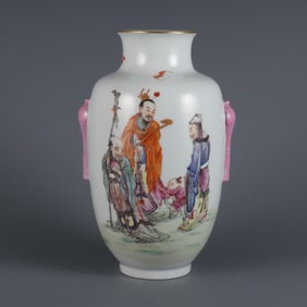 A pastel Fulu longevity tube bottle made by Qing Dao Lightyear