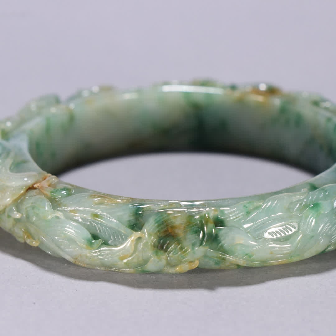 A jade phoenix pattern bracelet - 3