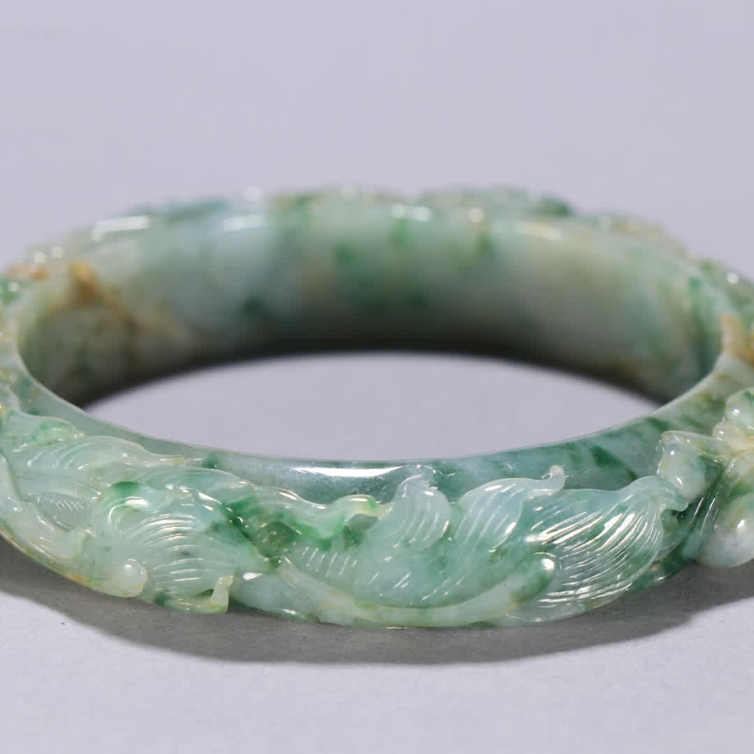 A jade phoenix pattern bracelet - 5
