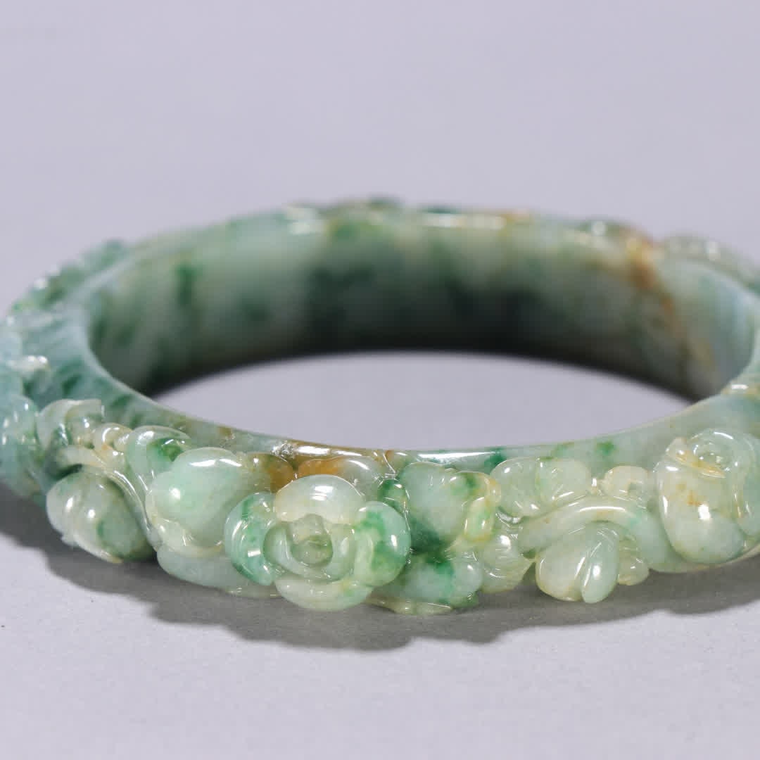 A jade phoenix pattern bracelet - 7