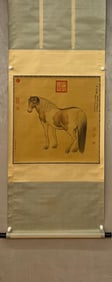 A painting of Lang Shining's calligraphy and painting horse